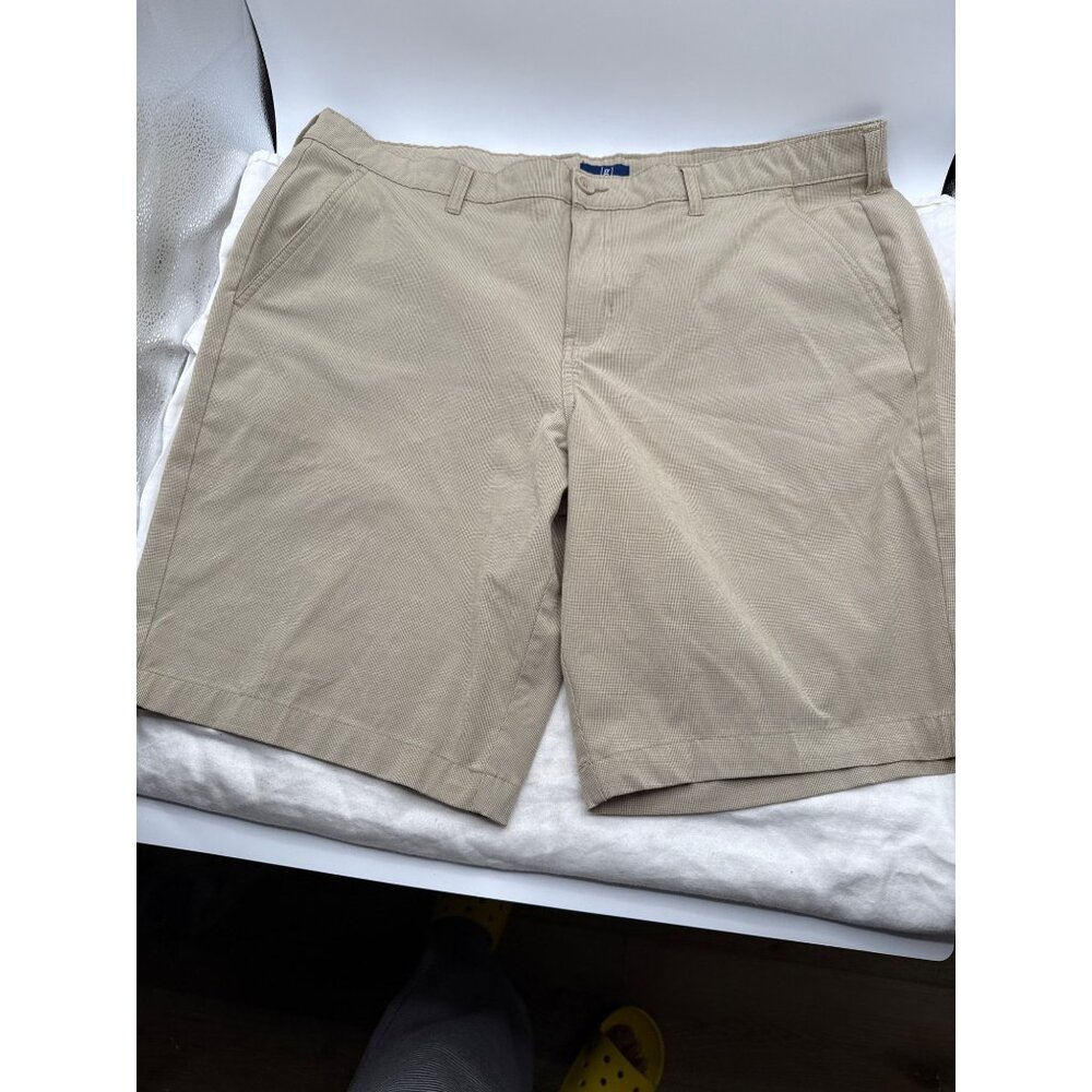 George Size 40 Mens Beige Casual Shorts Stretch Blend With Belt Loops Pockets